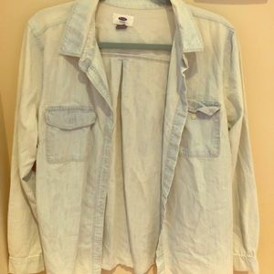 Denim button down